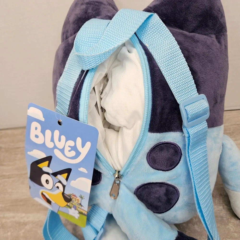 Bluey Plush Character Backpack Small Zippered Bag NWT Accessory Innovations 12in